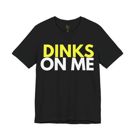 Dinks Graphic Tee — Bold Yellow Text Casual T‑Shirt
